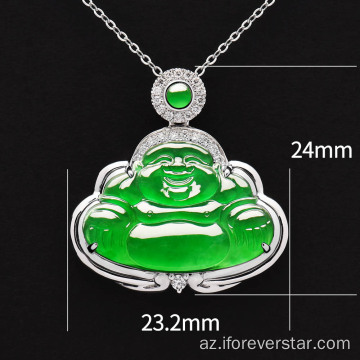 İncə yüksək keyfiyyətli jadeite jade buddha